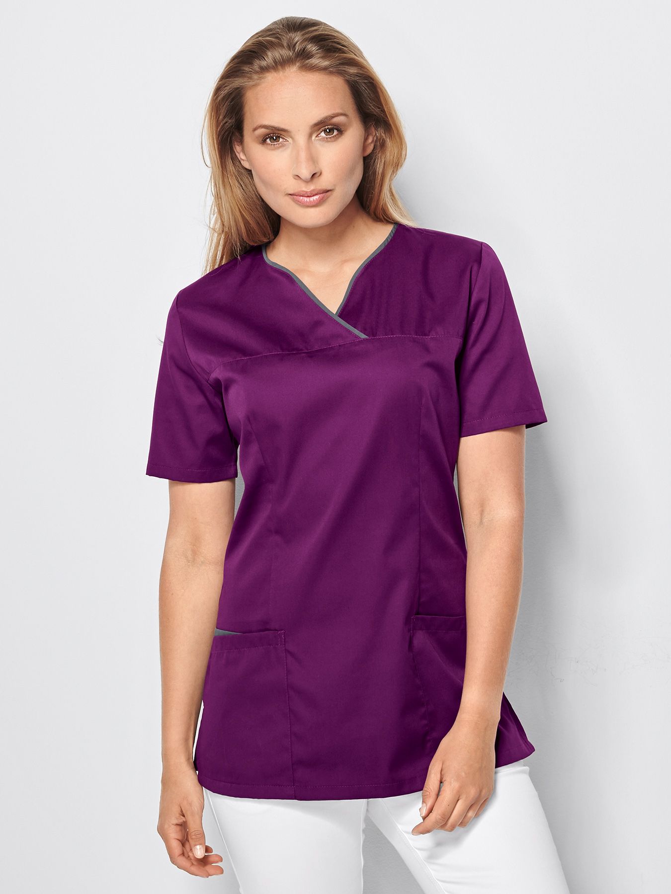 Damtunika med kontrastfärgad kant