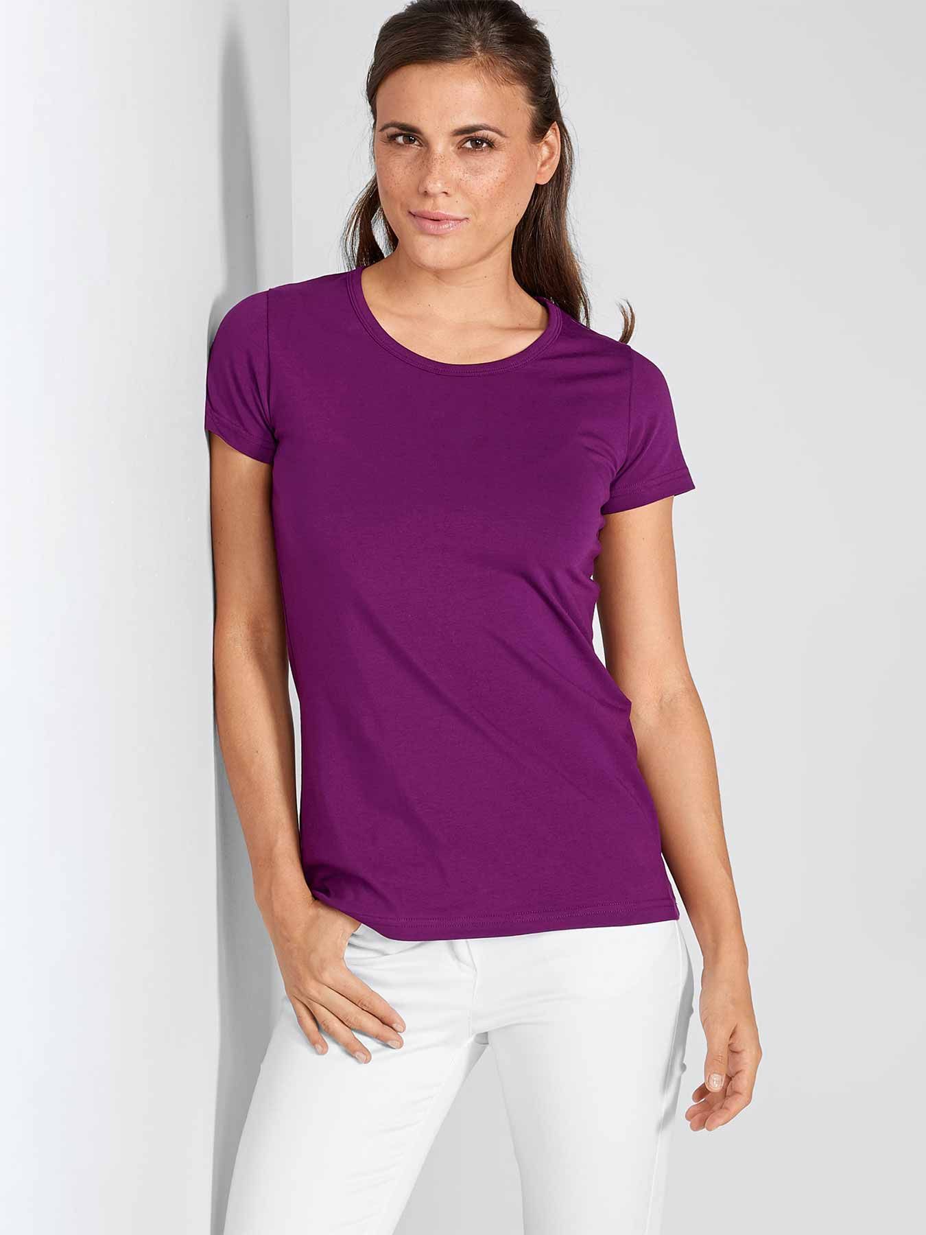 DAm T-shirt CORIA med längre ryggparti