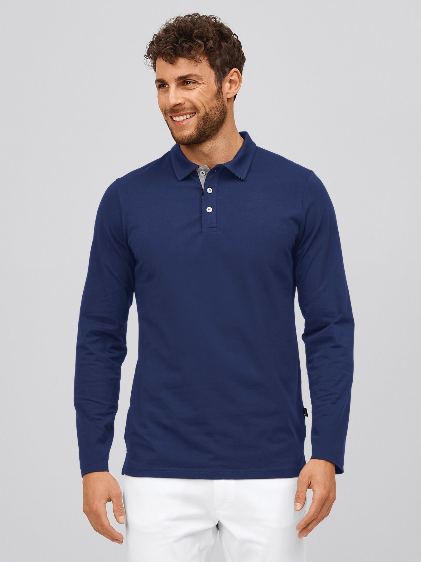 Pikétröja ALGIER, single jersey - långärmad