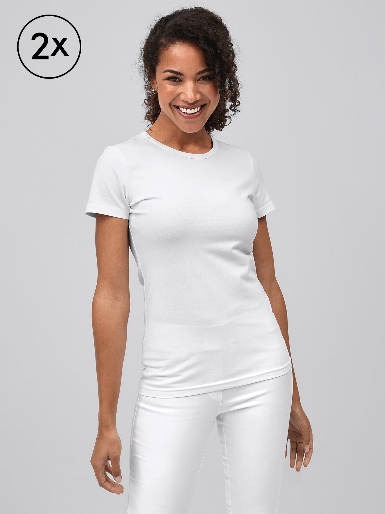 Dam T-shirt i 2-pack, 60°