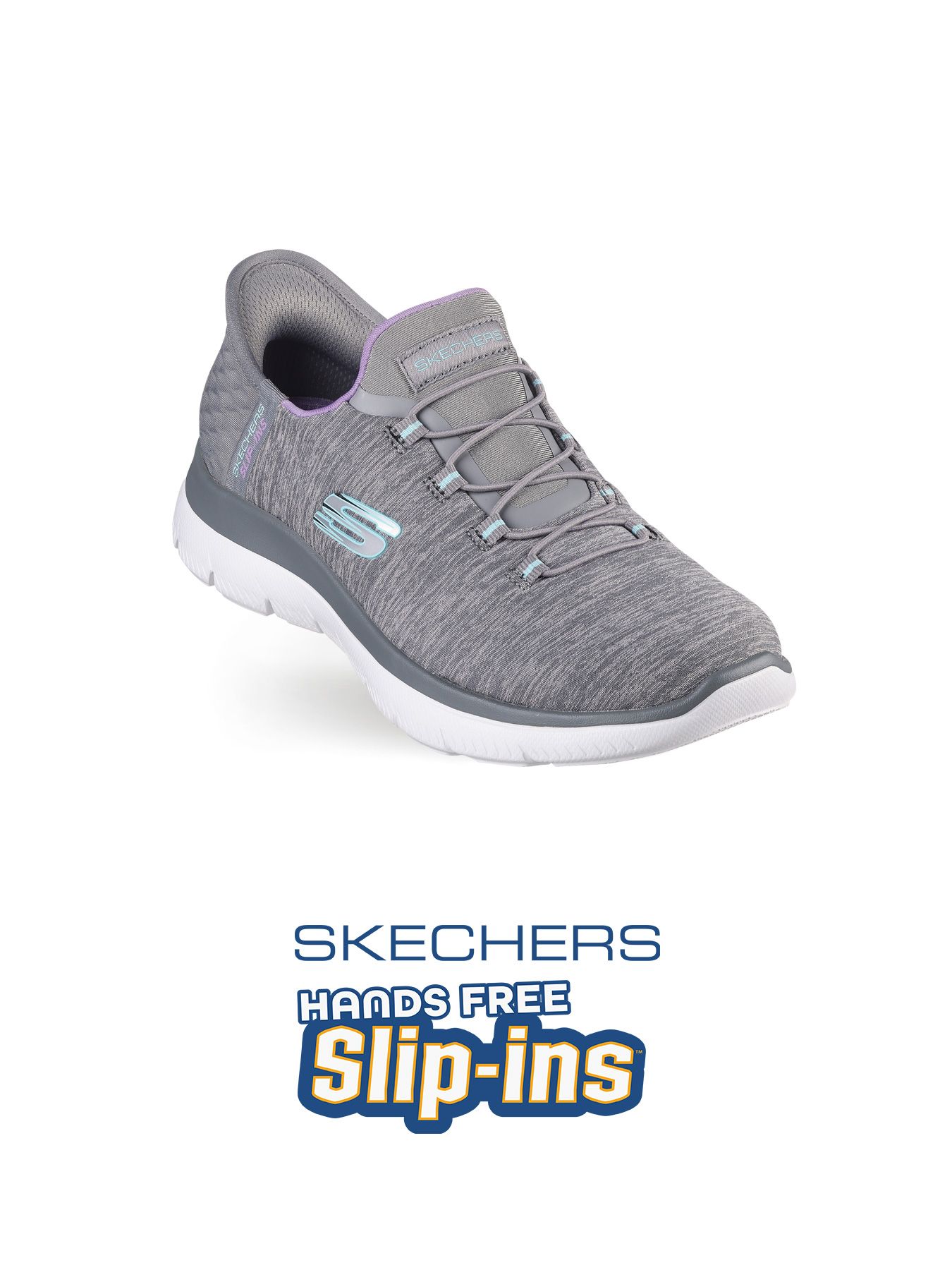 Sneakers SKECHERS Slip-Ins gråmelerad