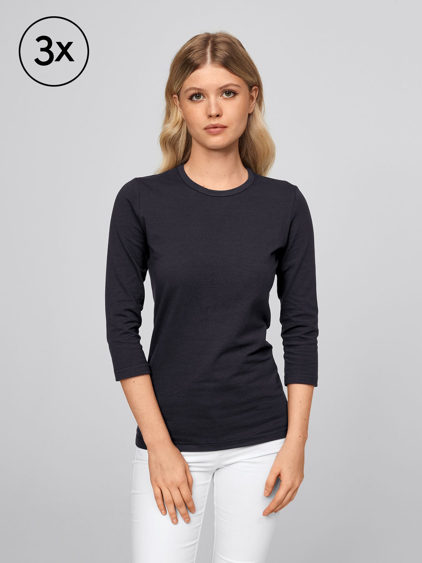 T-shirt AREL 3/4-ärm 3-pack