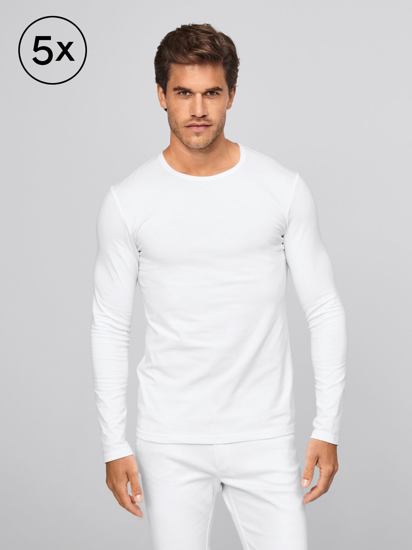 T-shirt SKIVE långärmad 5-pack