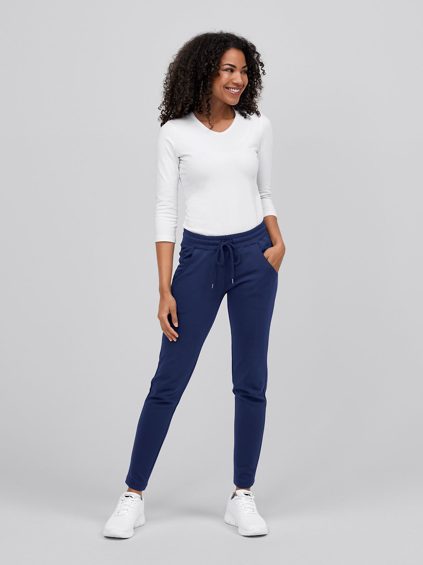 Casual byxa PETRA i interlock jersey