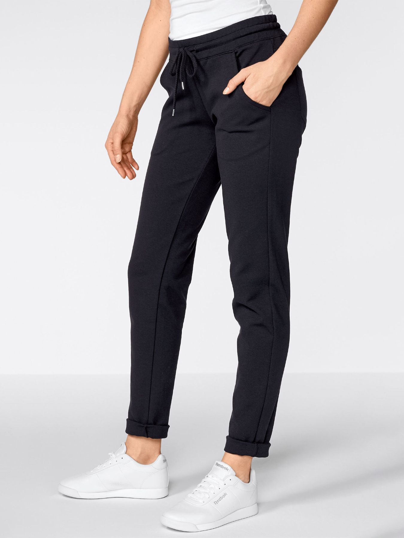 Casual byxa PETRA i interlock jersey