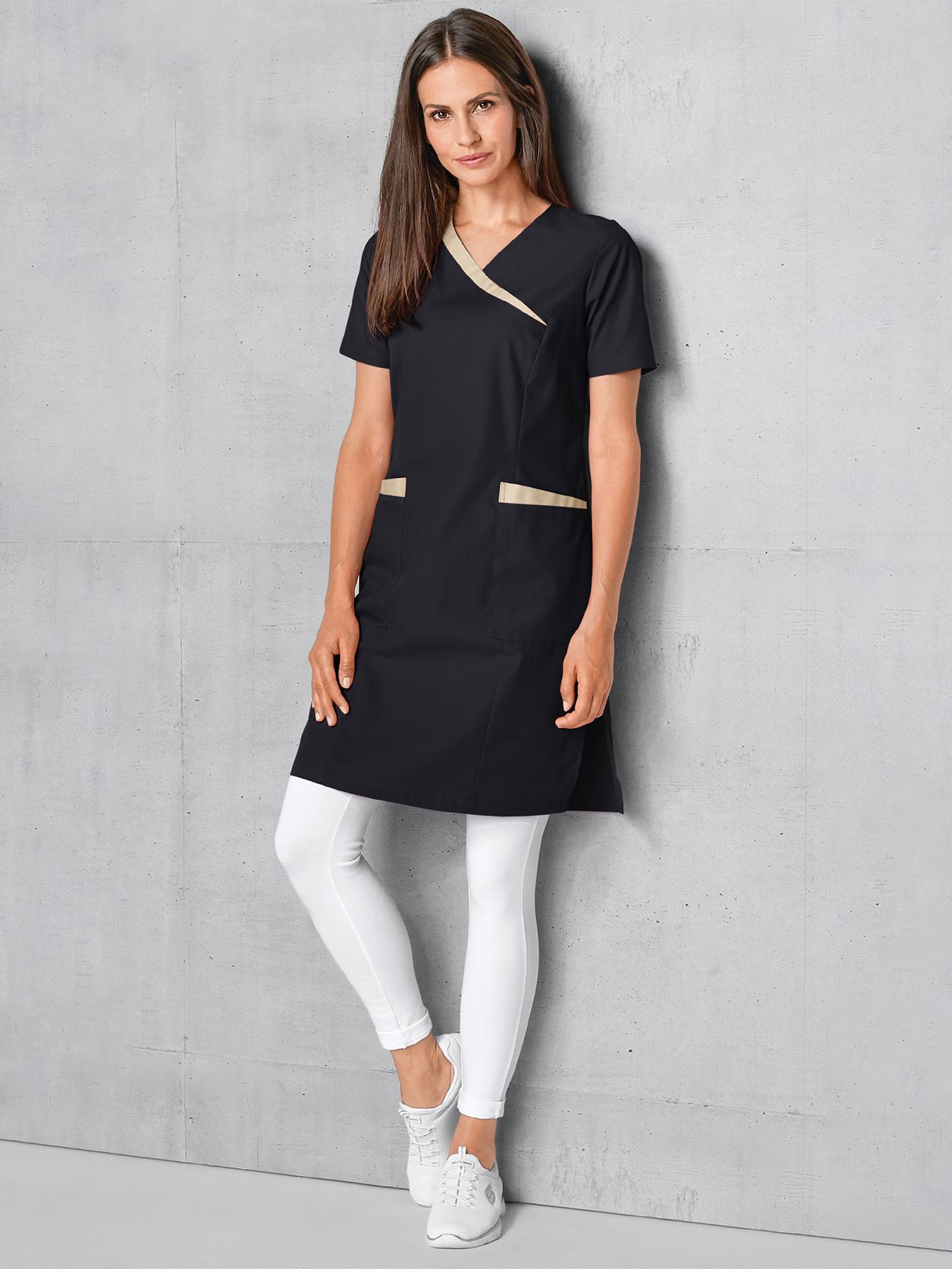 Tunika-klänning, slim fit