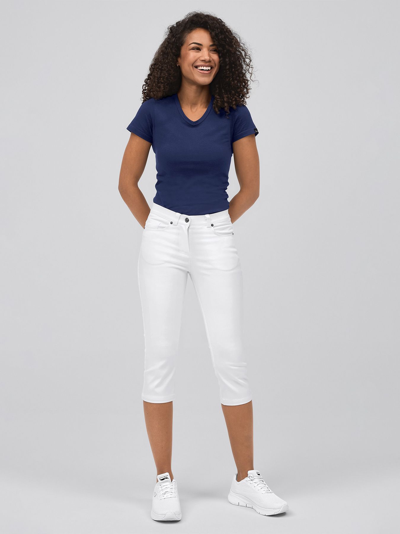 Ultra-Flex 3/4 Jeans, ogenomskinlig