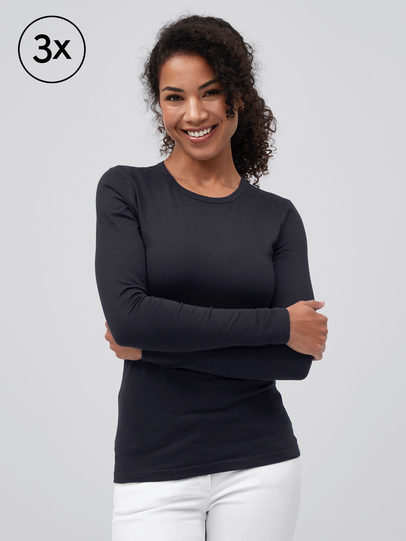T-shirt GENT långärmad  3-pack