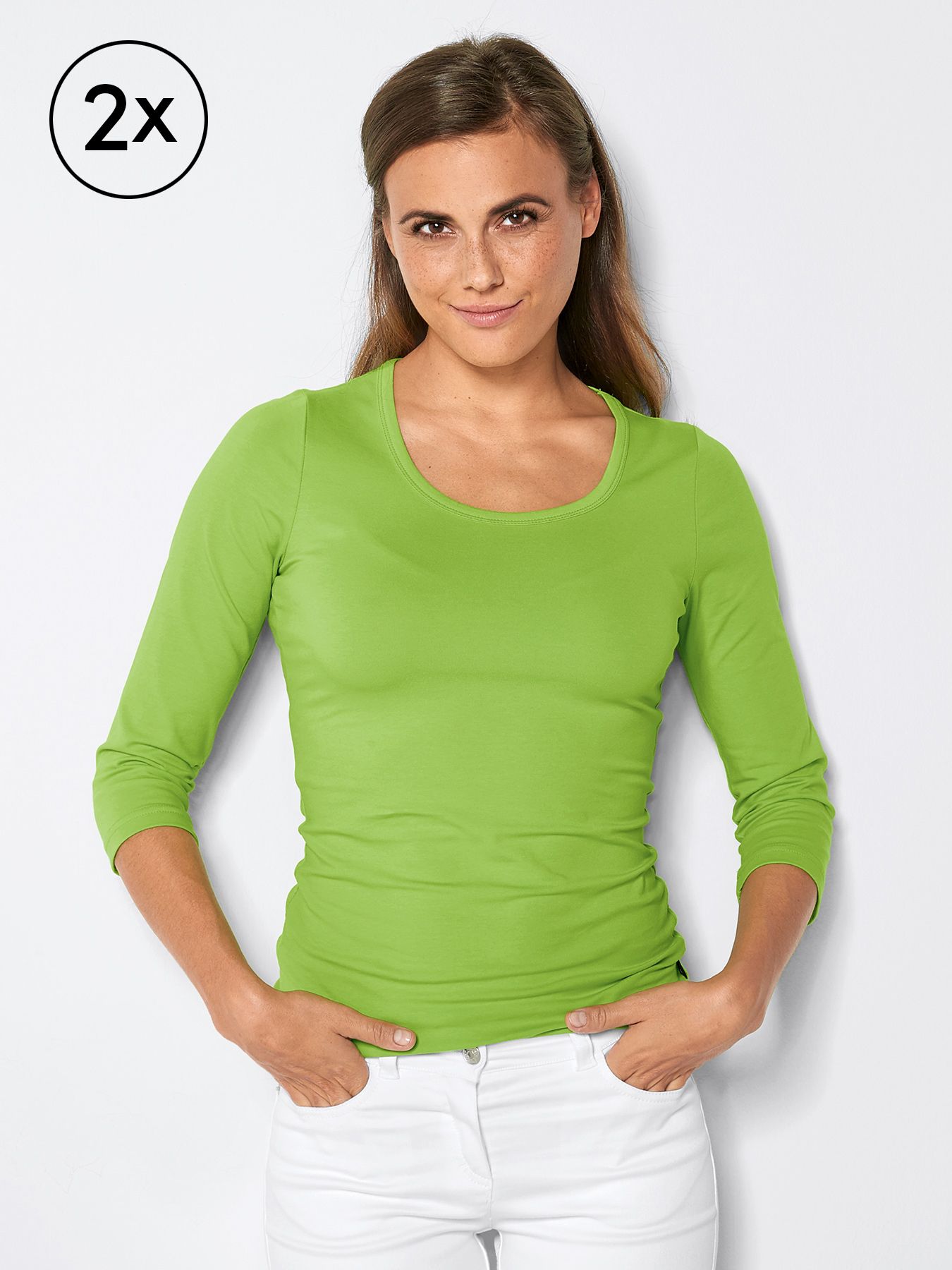 Dam T-shirt EBRO 3/4 ärm 2-pack