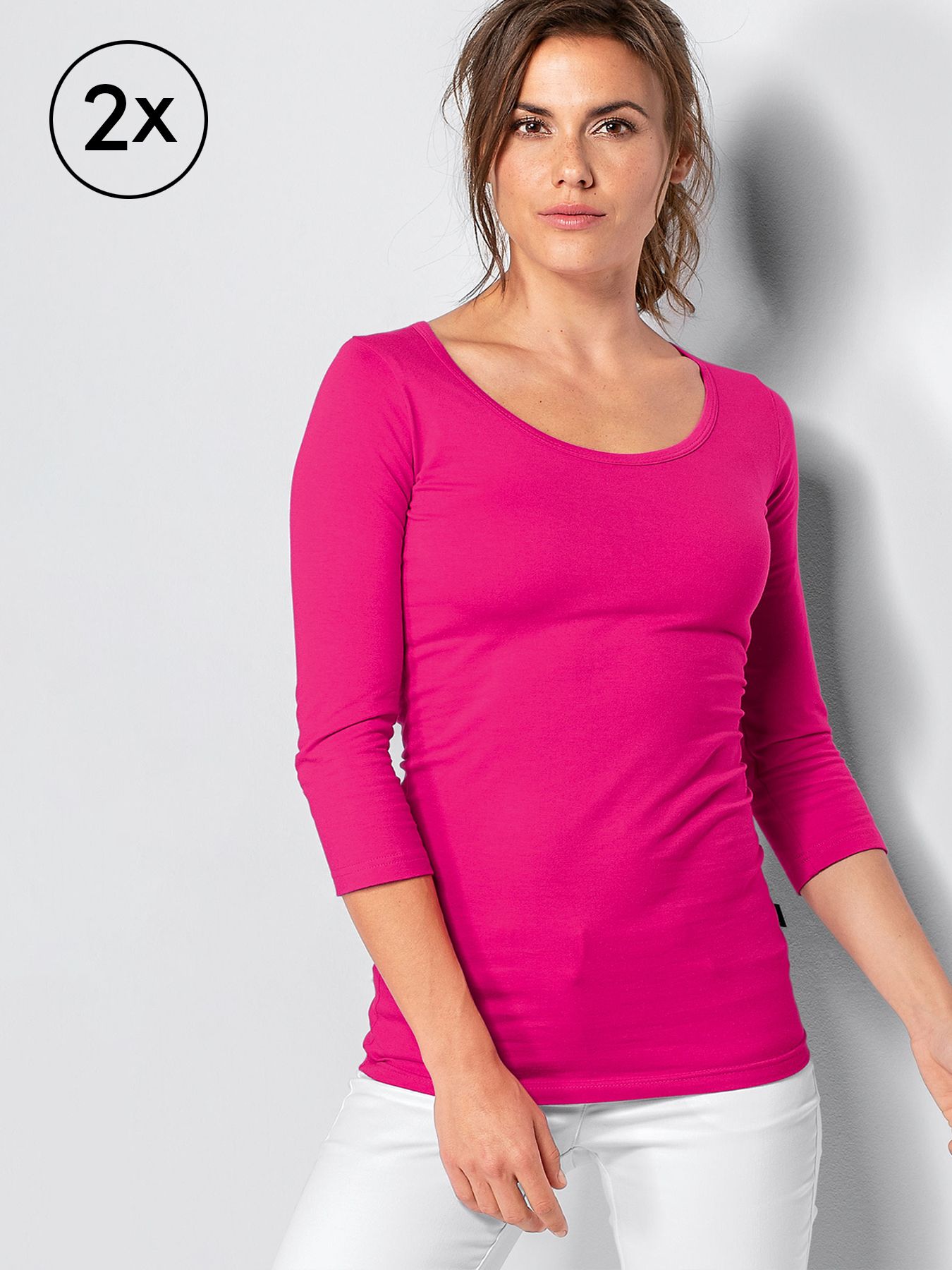 Dam T-shirt EBRO 3/4 ärm 2-pack