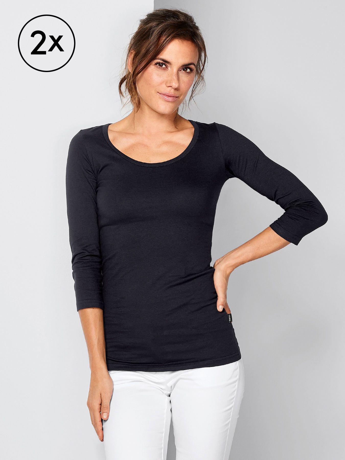 Dam T-shirt EBRO 3/4 ärm 2-pack